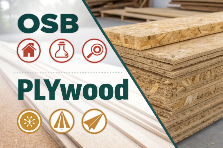 OSB and plywood comparison highlighting structural differences and applications.
